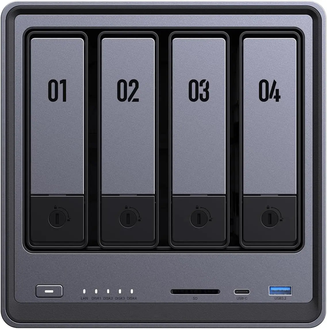 UGREEN NASync DXP4800 4-Bay Desktop NAS, Intel N100 Quad-core CPU, 8GB DDR5 RAM, 32G eMMC, 2 * 2.5GbE, 2 * M.2 NVMe Slots, 4K HDMI, Diskless (25372) Ugreen