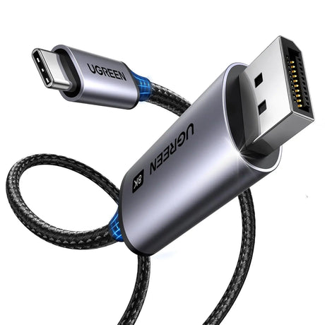 UGREEN 3M USB C to DisplayPort 1.4 Cable [8K@60Hz, 4K@240Hz, 2K@240Hz]Thunderbolt to DP with HDR, VRR & ALLM For MacBook, Mac Mini, iPad, XPS, Surface, iPhone 15 Series, Galaxy etc. (25839) Ugreen