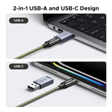 UGREEN Card Reader USB A& USB C for 2x SD+1x TF Cards, 11 Card Storage Slots for 6 SD& 4 TF& 1 SIM Cards, Read 2 Cards for SD/Micro SD/SDHC/SDXC for Photographer, Vlogger, Traveler(55899)