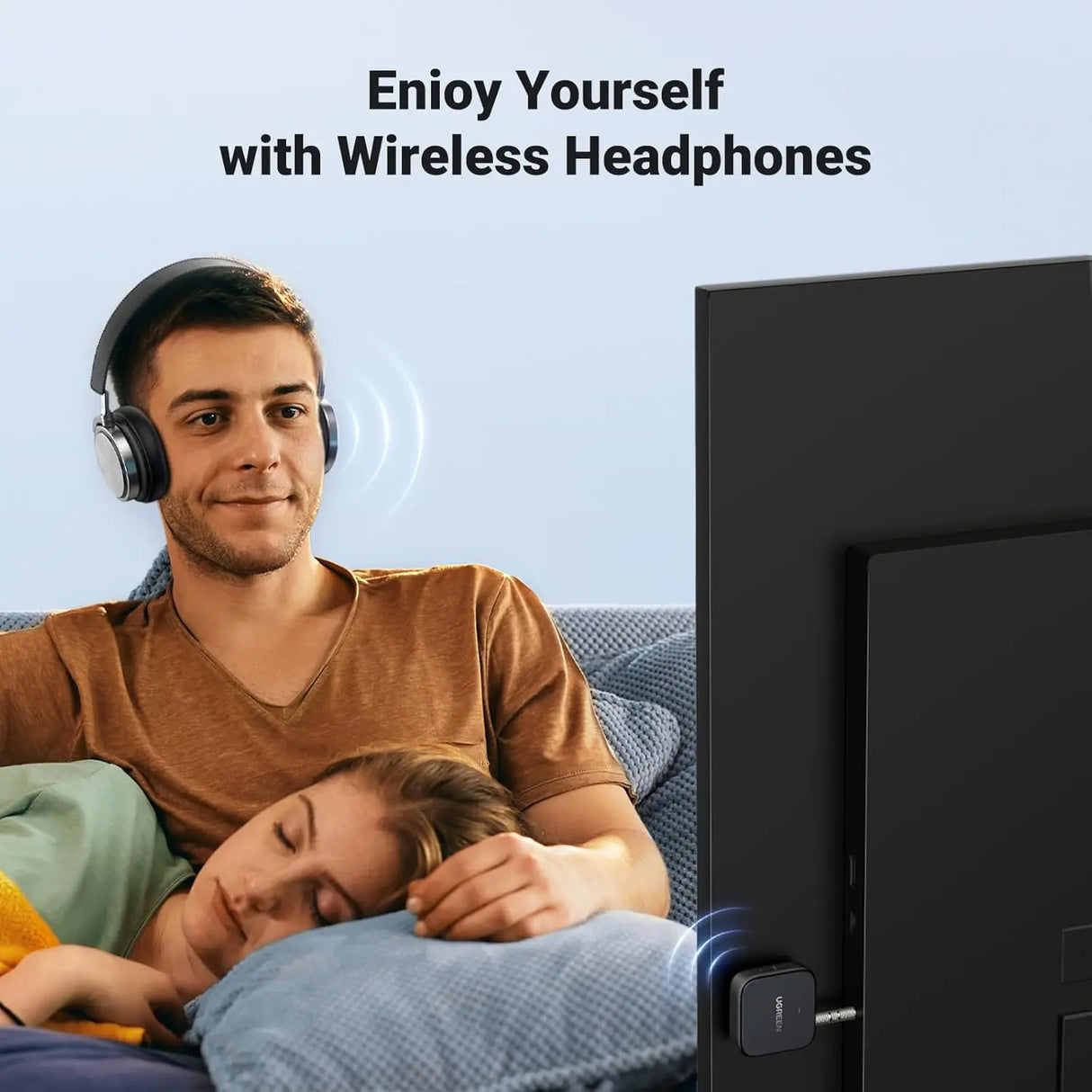 UGREEN Bluetooth 5.2 Transmitter / Receiver For TV, Dual Pair, compatible with Airpods Earbuds Speaker, Bluetooth Headphone Adapter For Airplane, TV Audio, PC, MP3, and Gym (35223) - Ugreen India
