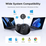 UGREEN Ergonomic Wireless Mouse, Bluetooth & 2.4G Wireless, Quiet Clicks (65042)