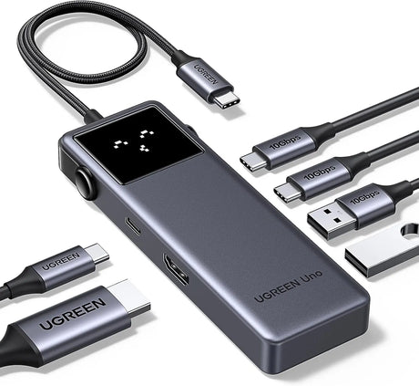 UGREEN Uno 6 In 1 USB-C Hub with 10Gbps 2*USB-C & 2*USB-A Data Ports, 1*PD, 1*4K@60Hz HDMI for MacBook Pro/Air, iPad Pro, Surface, XPS, Thinkpad and More (35998) - Ugreen India