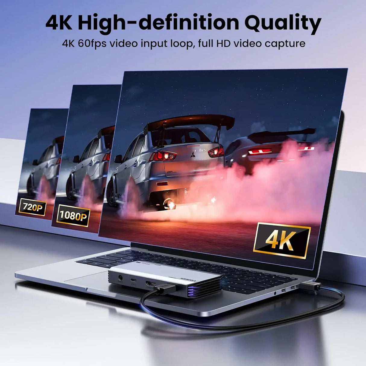 UGREEN 4K@60Hz Capture Card, Ultra HD HDMI Video Capture Card 1080P@240Hz USB 3.0 Ultra-Low Latency with VRR and HDR for Streaming, Gaming, Recording Compatible with iPad, Switch, PS5, Xbox, PC, Mac (25173) - Ugreen India