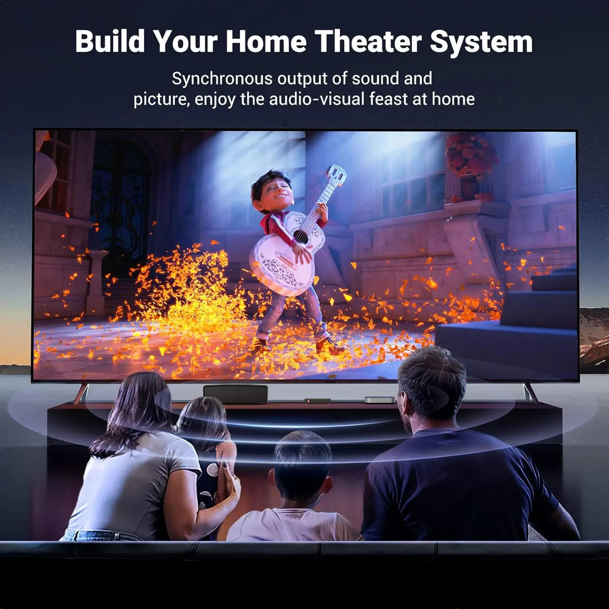 यूग्रीन 1 इन 4 आउट 4k@60hz HDMI 2.0 स्प्लिटर DC 5V 1A, DC：3.5*1.35*9.5mm (50708EU)