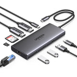 UGREEN 15534 Revodok Pro 210 10-in-1 USB-C Hub Dual HDMI 4K@60Hz PD100W | UGREEN India