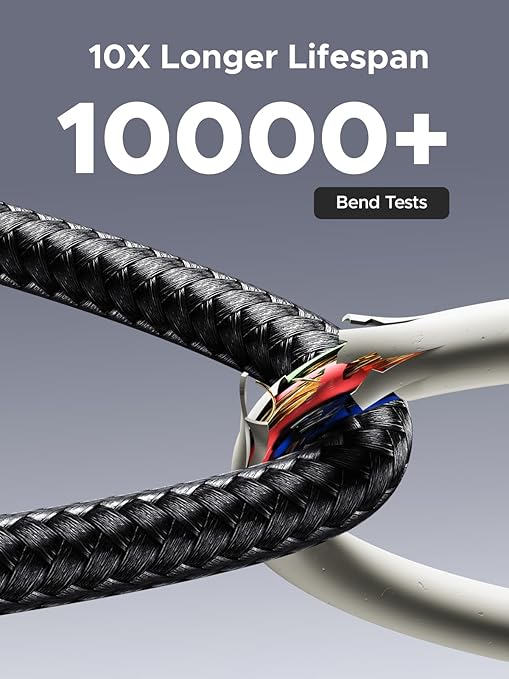 UGREEN 3m 240W USB C to USB-C Cable with Digital Display PD 3.1 ,Fast Charging Cable Compatible with MacBook Pro M4/Air, iPad, HP EliteBook, iPhone Air/17/16.(65868)