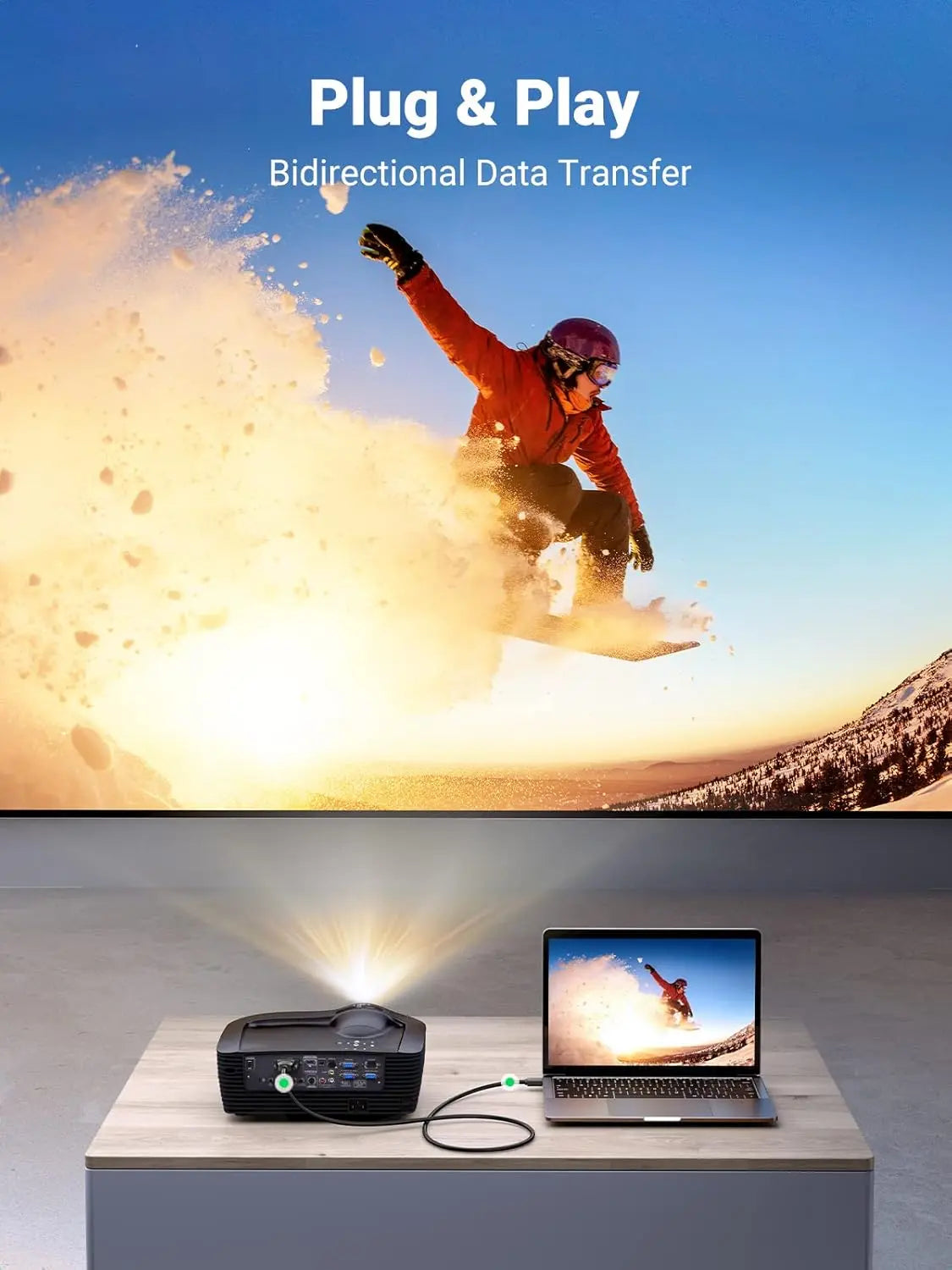 UGREEN HDMI to DVI Cable 3M Bi-Directional High Speed 1080P Full HD Laptop PC Monitor Projector Graphics (10136)