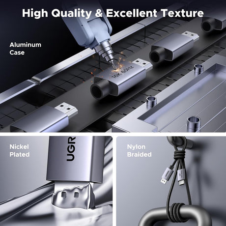 UGREEN 55568 2m DisplayPort 2.1 cable, 16K60 80Gbps, high quality and excellent texture