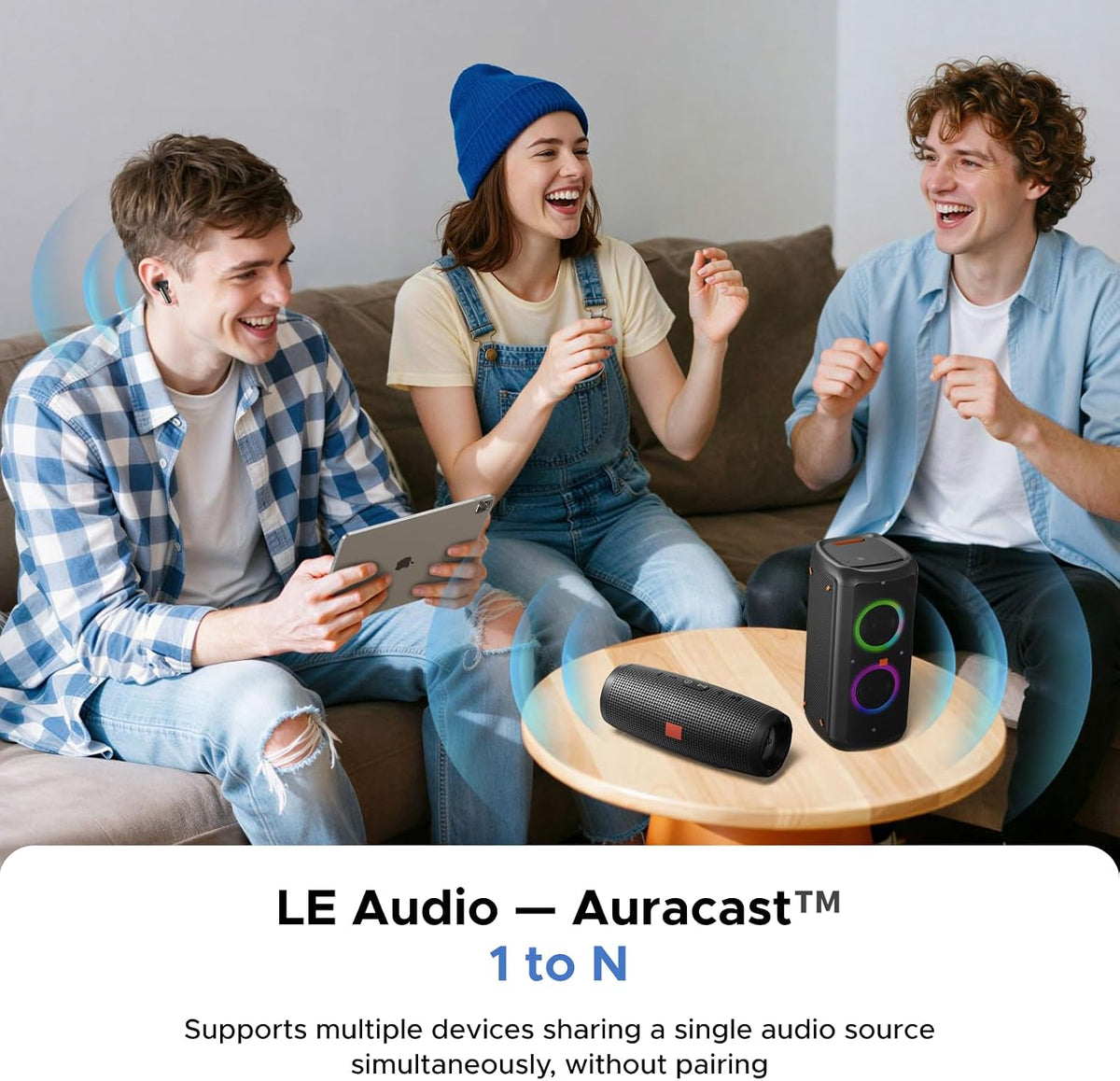 UGREEN 65708 BT701 LE Audio Auracast one-to-many sharing
