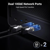 UGREEN NASync DXP8800 Plus 8-Bay ডেস্কটপ, ডিস্কলেস, Intel i5 1235u 10-কোর CPU, 2 * 10GbE, 128GB SSD, 8x SATA, 2x M.2 NVMe স্লট, 10GbE, 8K HDMI, Thunderbolt 4 (35127B) EU
