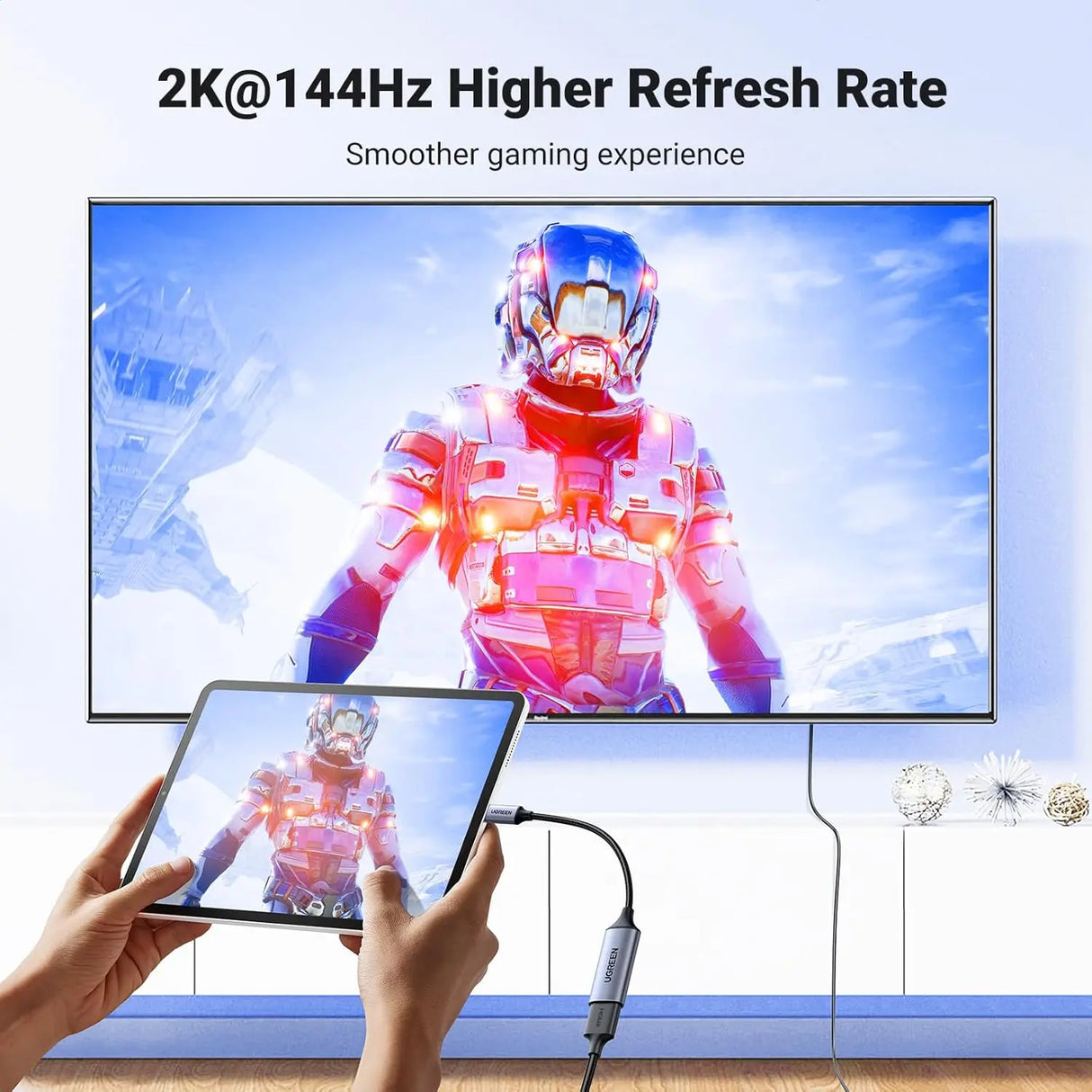 UGREEN USB C 3.1 to HDMI 2.0 Adapter Cable 4K 60Hz Thunderbolt iPad Pro MacBook Samsung S10 S9 Surface Pro Dell (70444)
