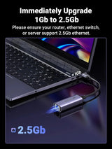 UGREEN USB 3.0 to Ethernet Adapter 2.5Gb, Aluminum, LAN Ethernet Dongle for Laptop, Compatible for MacBook Air/Pro, XPS, Windows, macOS (25051) Ugreen India
