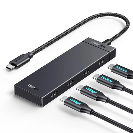 UGREEN 10Gbps 4 In 1 USB C Hub, USB 3.2 Adapter with 4 USB-C 3.2 Splitter Extender for MacBook Pro/Air, iPad Pro, iPhone 15/15 Pro Max, Surface, PC, Laptops and More (35584) - Ugreen India
