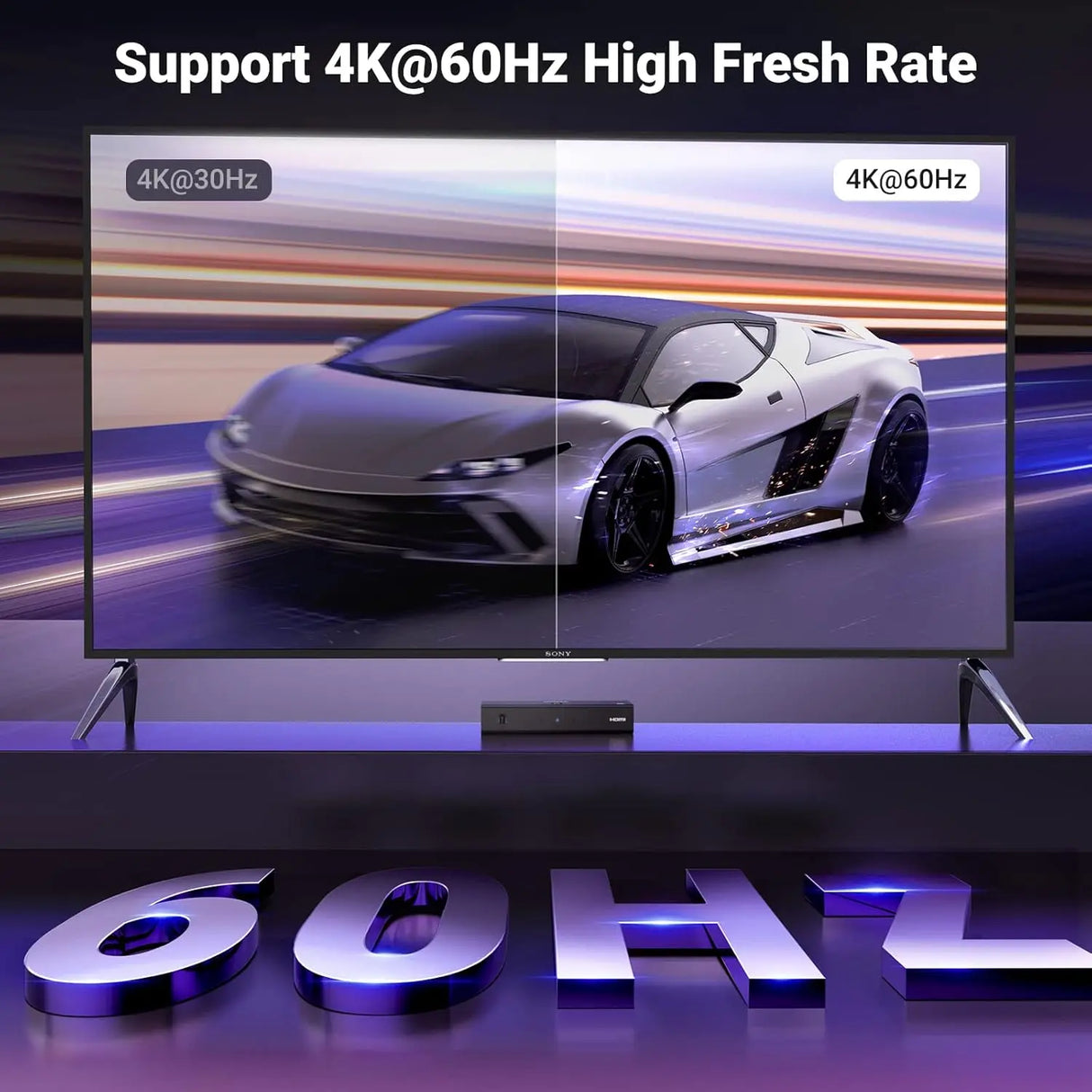 UGREEN 3 In 1 Out 4K@60Hz HDMI সুইচ রিমোট সহ