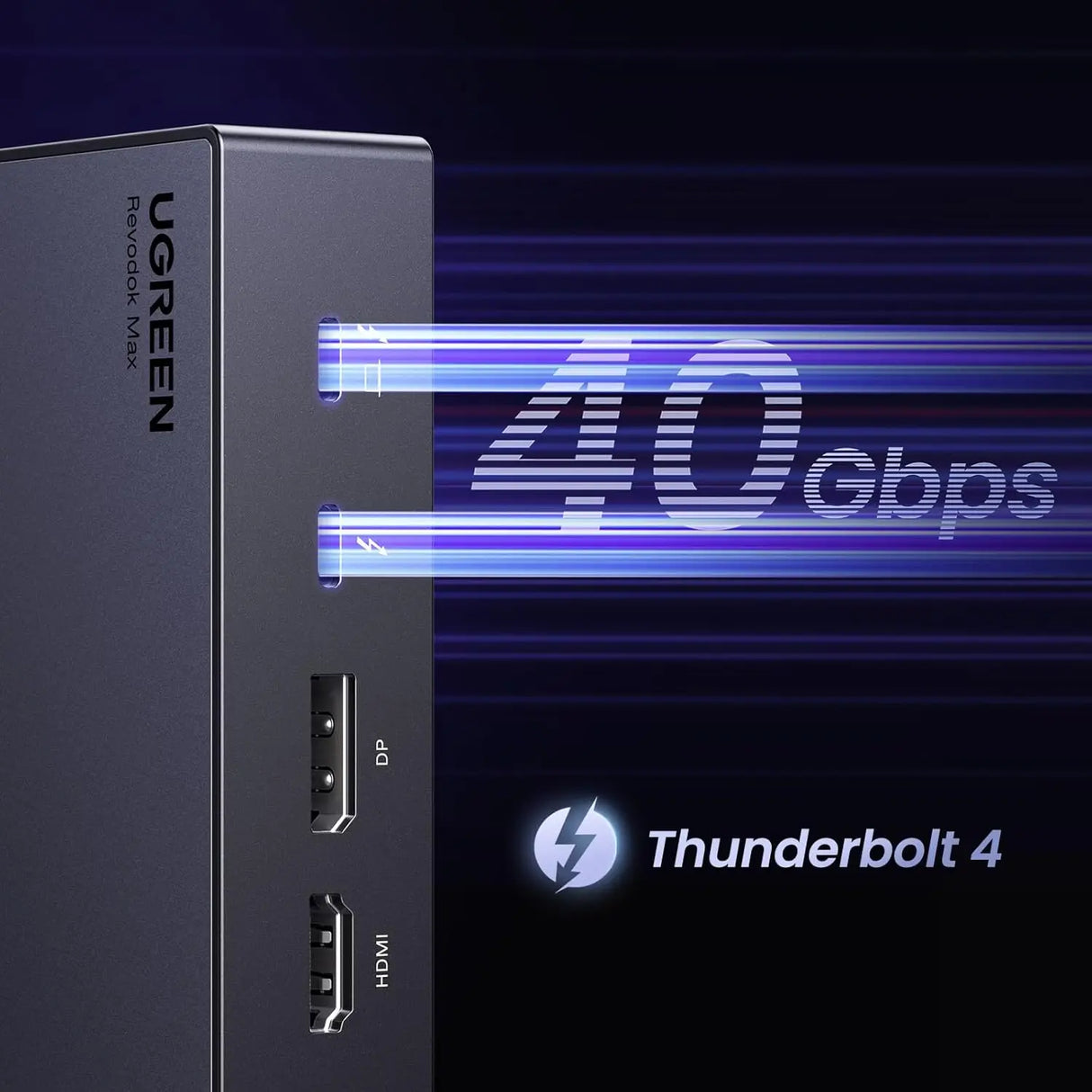 UGREEN Revodok Max 313 Thunderbolt 4 Dock, 13-in-1 40Gbps Docking Station Triple 4K@60Hz or Single 8K Display with HDMI 2.1, DP 1.4, Gigabit Ethernet, SD/TF 4.0, 60W PD Power for MacBook, Laptops (25085) - Ugreen India