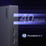 UGREEN Revodok Max 313 Thunderbolt 4 Dock, 13-in-1 40Gbps Docking Station Triple 4K@60Hz or Single 8K Display with HDMI 2.1, DP 1.4, Gigabit Ethernet, SD/TF 4.0, 60W PD Power for MacBook, Laptops (25085) - Ugreen India