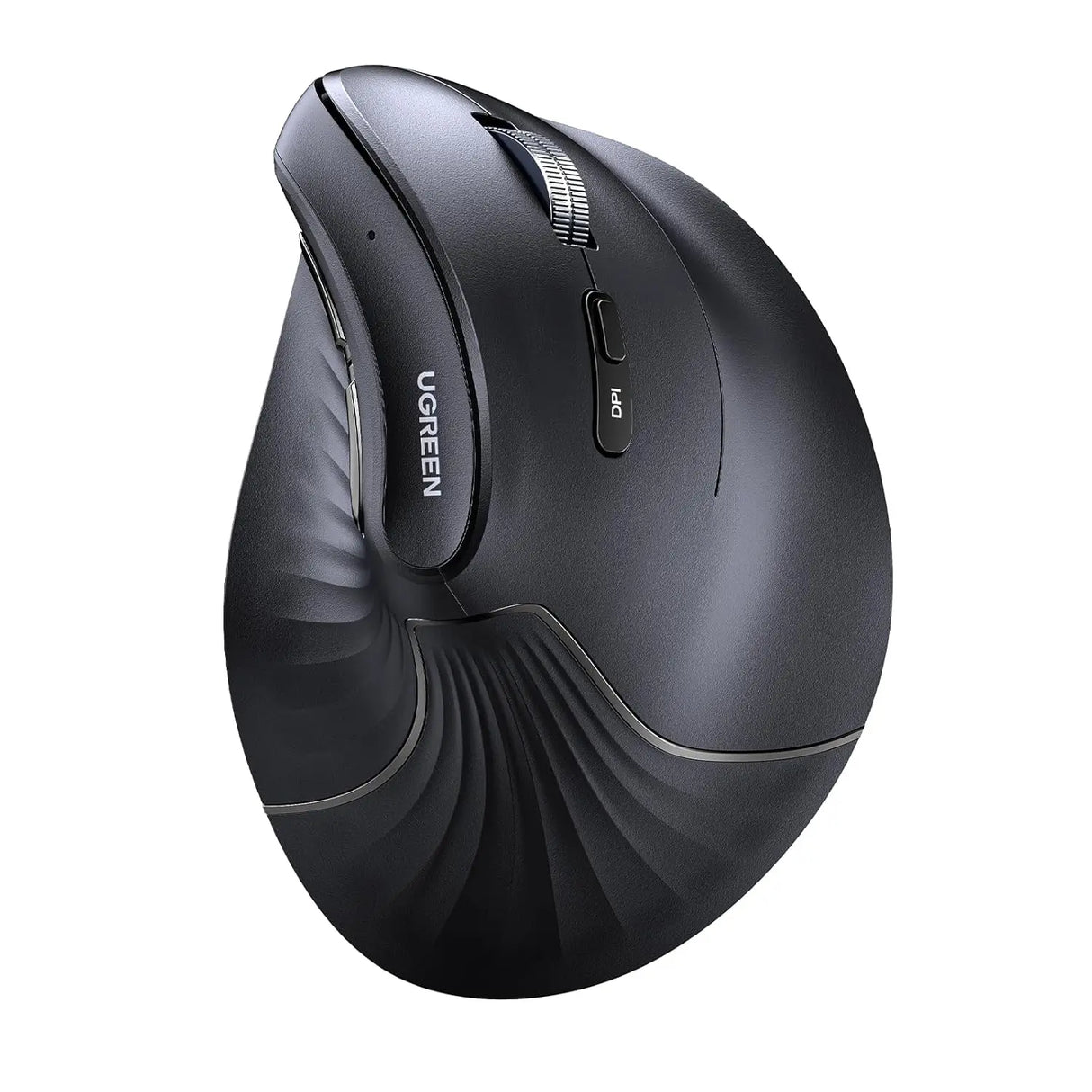 UGREEN Vertical Ergonomic Mouse Wireless (Bluetooth 5.0+2.4G) with 5 Buttons, 1000/16000/2000/4000 DPI, Prevention of Mouse Arm Compatible with PC/Laptop/Tablet, Black (25444) - Ugreen India