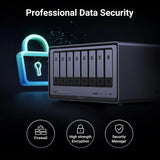 UGREEN NASync DXP8800 Plus 8-Bay Desktop ,Diskless, Intel i5 1235u 10-Core CPU, 2 * 10GbE, 128GB SSD, 8x SATA, 2x M.2 NVMe Slots, 10GbE, 8K HDMI, Thunderbolt 4 (35126) Ugreen