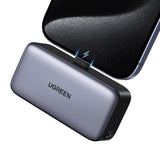 UGREEN 5000mAh Power Bank Built-in USB C Port, Portable Charger 22.5W Fast Charging with Stand, LED Display, Portable Battery Compatible with iPhone 15 iPad Pro Galaxy Pixel Black(35338)