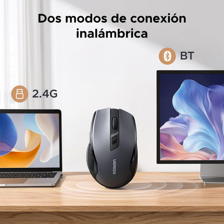 UGREEN 85082 ergonomic dual-mode wireless mouse two wireless connection modes