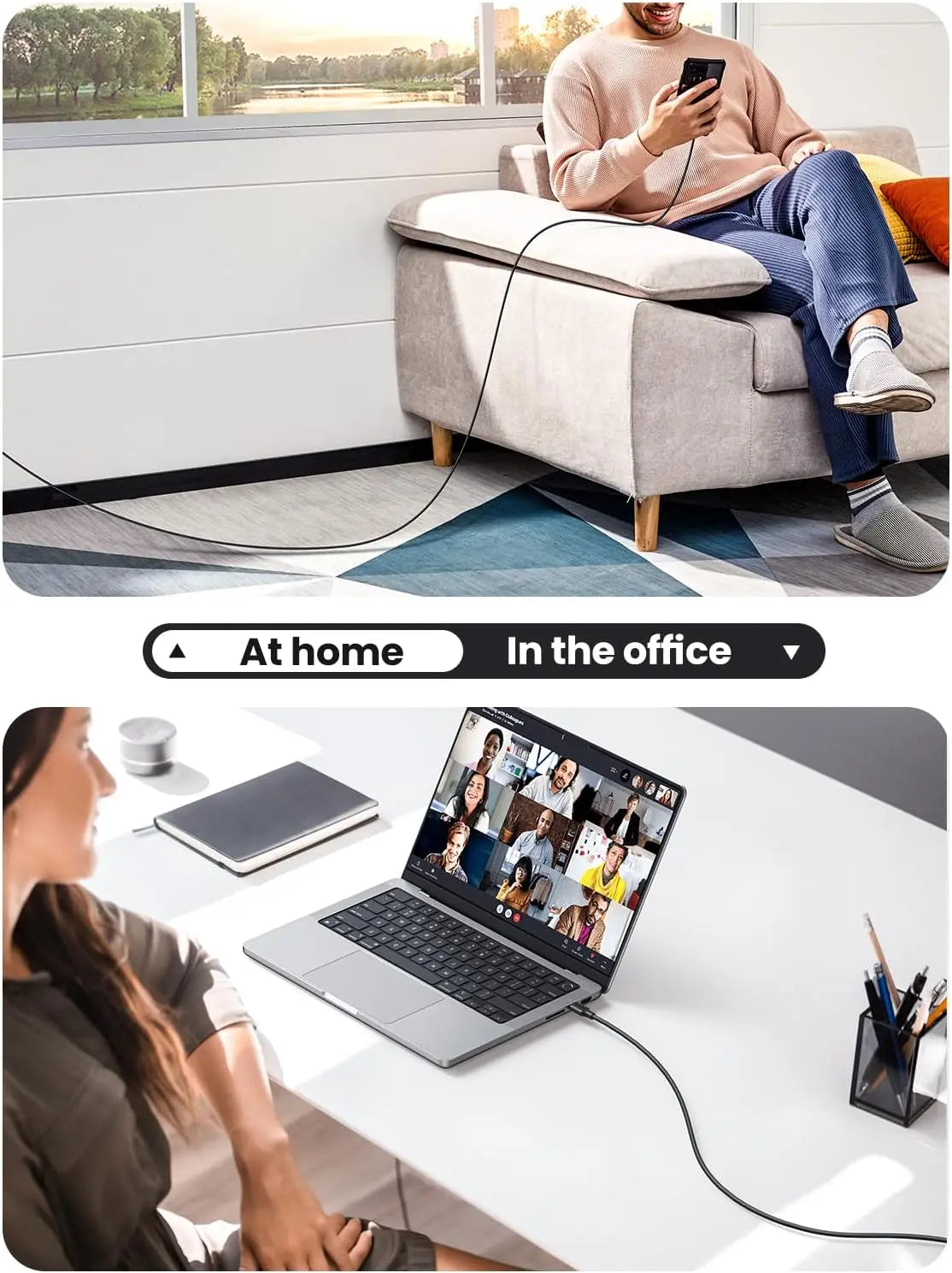 UGREEN 0.5m 60W PD 3.0 USB C 2.0 পুরুষ থেকে পুরুষ কেবল 3A ফাস্ট চার্জিং কর্ড ম্যাকবুক প্রো 2022, আইপ্যাড প্রো 2022, স্যামসাং গ্যালাক্সি S23/22/Z ফোল্ড/Z ফ্লিপ, গুগল পিক্সেল 7/6A, PS5, সুইচ (50996) এর সাথে সামঞ্জস্যপূর্ণ 