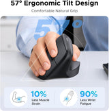 UGREEN Ergonomic Wireless Mouse, Bluetooth & 2.4G Wireless, Quiet Clicks (65042)
