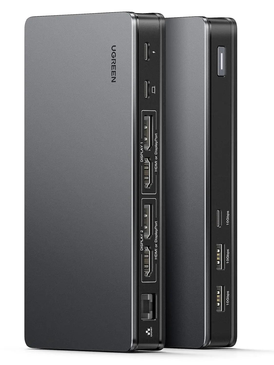 यूग्रीन 9 इन 1 यूएसबी सी मल्टीफंक्शनल एडाप्टर डुअल मॉनिटर 2*4K@60Hz Hdmi, 2*डिस्प्लेपोर्ट 4k@60Hz, गीगाबिट ईथरनेट, 100W यूएसबी सी पीडी, यूएसबी सी 3.2 जनरेशन 2, 2* यूएसबी ए 3.2 जनरेशन 2 पोर्ट, होस्ट, पावर बटन के साथ (90912) 