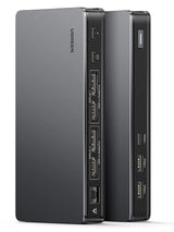 यूग्रीन 9 इन 1 यूएसबी सी मल्टीफंक्शनल एडाप्टर डुअल मॉनिटर 2*4K@60Hz Hdmi, 2*डिस्प्लेपोर्ट 4k@60Hz, गीगाबिट ईथरनेट, 100W यूएसबी सी पीडी, यूएसबी सी 3.2 जनरेशन 2, 2* यूएसबी ए 3.2 जनरेशन 2 पोर्ट, होस्ट, पावर बटन के साथ (90912) 