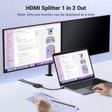 UGREEN 2 In 1 Out দ্বি-মুখী HDMI সুইচার 4K@60Hz HDMI স্প্লিটার