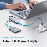 UGREEN 4-Port USB Type C Hub to USB 3.0 Adapter Micro USB Power MacBook Pro iMac Samsung Galaxy Note Dell XPS (70336)