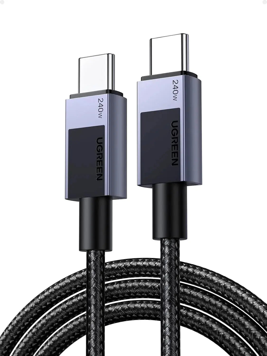 UGREEN 2M 240W USB C 2.0 Cable Fast Charging, Power Delivery Cord, 480Mbps for iPhone 16 Pro Max/15, MacBook Pro, iPad Pro, Dell XPS, Chromebook, Pixel 9/8, Galaxy S24/S23, Switch (45068) - Ugreen India
