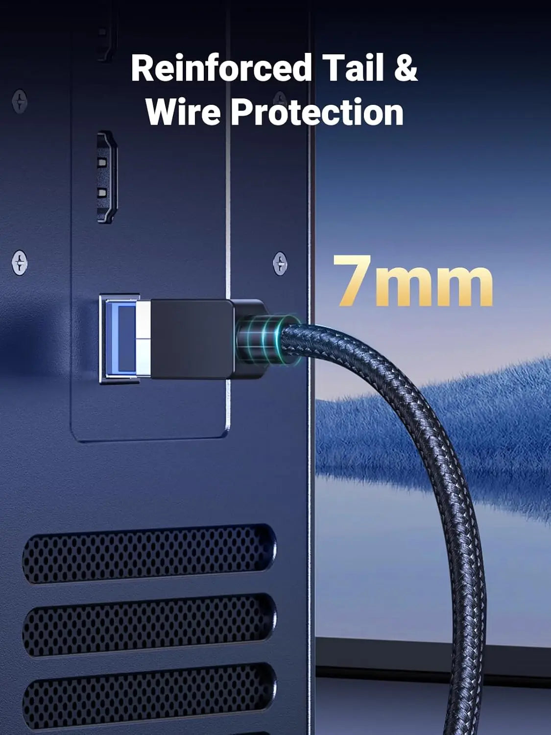 UGREEN 20M/65FT Cat 8 Ethernet Cable High Speed Braided 40Gbps 2000Mhz Shielded Indoor Heavy Duty Cable Compatible for Gaming PC PS5 PS4 PS3 Xbox Modem Router (30800) - Ugreen India