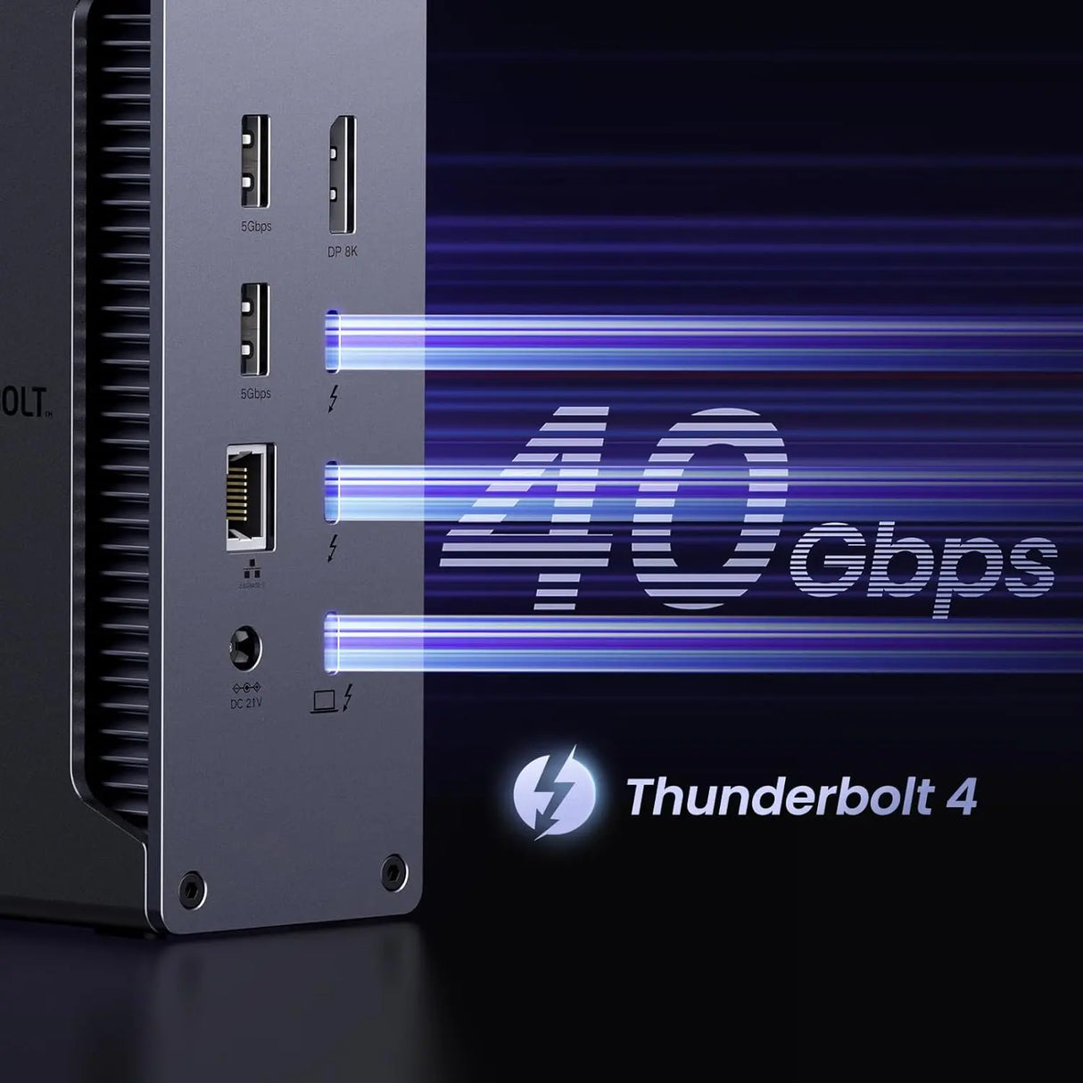UGREEN Revodok Max 213 Thunderbolt 4 Dock, 13-in-1 40Gbps Docking Station with Dual 4K@60Hz or Single 8K Display, 90W Charging for Laptop, 2.5GbE, SD/TF 4.0 for MacBook Windows PC Laptops and More (25054) - Ugreen India