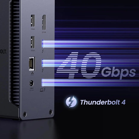 UGREEN Revodok Max 213 Thunderbolt 4 Dock, 13-in-1 40Gbps Docking Station with Dual 4K@60Hz or Single 8K Display, 90W Charging for Laptop, 2.5GbE, SD/TF 4.0 for MacBook Windows PC Laptops and More (25054) - Ugreen India
