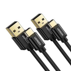 UGREEN USB-A to USB-C Cable 3M Braided Samsung Galaxy S9 S8 S10 Note 9 Nintendo Switch GoPro Hero LG G8 Pack 2 (50878P) Ugreen