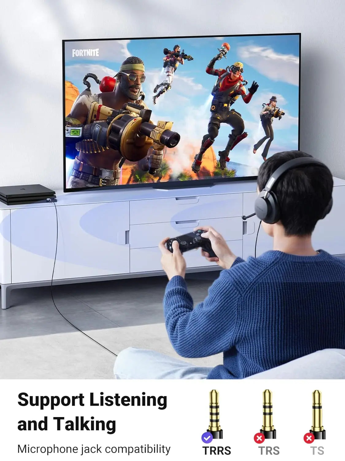 UGREEN 2-in-1 USB External Sound Card Audio Adapter USB to 3.5mm Headphone Mic Jack Converter PC Laptop PS5 PS4 Mac (80864)