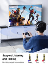 UGREEN 2-in-1 USB External Sound Card Audio Adapter USB to 3.5mm Headphone Mic Jack Converter PC Laptop PS5 PS4 Mac (80864)