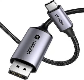 UGREEN 8K@60Hz Unidirectional USB C to DisplayPort 1.4 Cable 2M 4K 240Hz Type C Thunderbolt 4/3 to Dp Cord 32.4Gbps Compatible with iPhone 16/15, MacBook Pro/Air, iPad, Mac Mini, Galaxy, XPS 25158 Ugreen