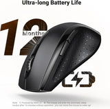 UGREEN 2.4G 1600 DPI 6 বোতামের ওয়্যারলেস মাউস ন্যানো রিসিভার সহ, পিসি, ল্যাপটপ, iMac, MacBook, Microsoft Pro, অফিস হোম, কালো (45012) এর জন্য 3টি সামঞ্জস্যযোগ্য DPI স্তর