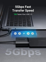 UGREEN SATA to USB 3.0 Adapter Cable UASP SATA III Converter 2.5" 3.5" Hard Drive HDD SSD External Disk 5Gbps (60561)
