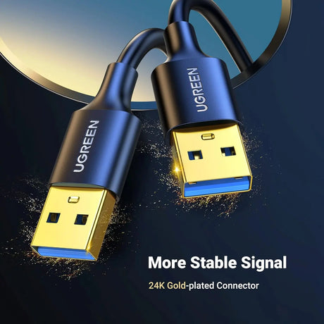 UGREEN 2M USB 3.0 Male to Male Cable, 5Gbps, Nylon Durable, Compatible with Hard Drive, Cooling Fan/pad, Camera, DVD Player, TV, Flash Light, Hub, Monitor, Speaker, and More (10371) Ugreen India