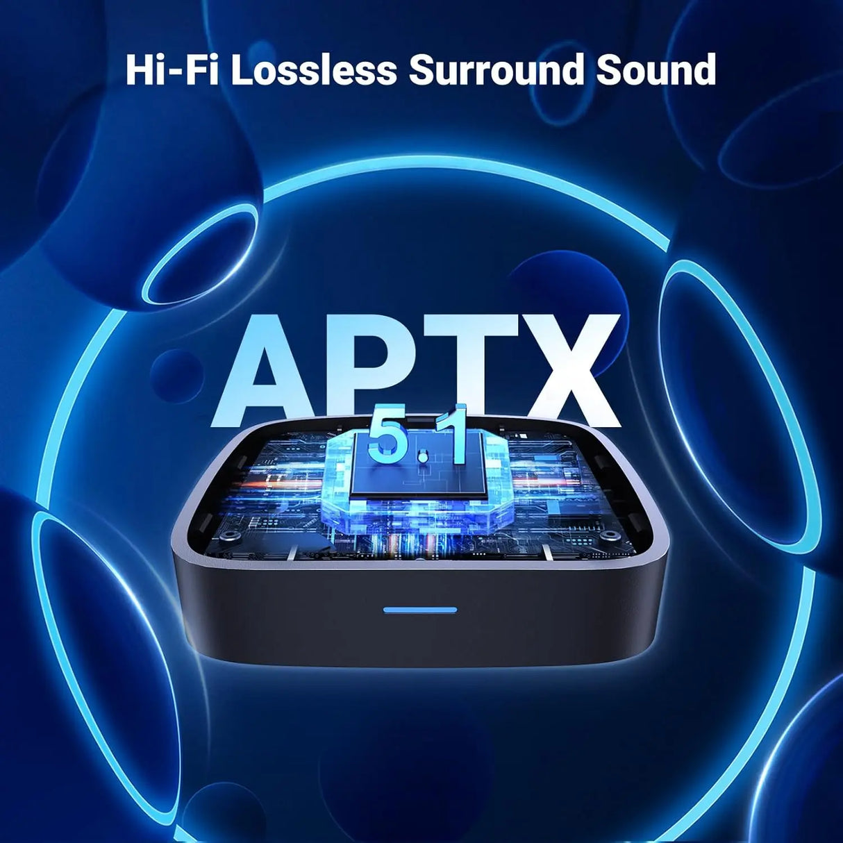 यूग्रीन वायरलेस ब्लूटूथ 5.1 2RCA रिसीवर aptX LL 3.5mm ऑक्स जैक म्यूजिक टीवी कार के लिए (40759)