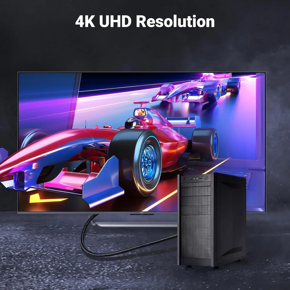 UGREEN 2M DisplayPort to HDMI Cable 4K UHD Male to Male Video Display Cable HDTV Monitor Projector Computer 10202