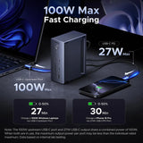 UGREEN Docking Station, Triple 4K Display (2x DP+ HDMI), 14-Port USB-C Dock, 100W Max Charging for Laptop, 27W Max USBC, 10Gbps USB-C/A, 170MB/s SD, Ethernet, Audio, 140W Power Supply for Dell, HP(85489)