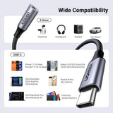 UGREEN USB C to 3.5mm Headphone Jack Adapter Type-C Male Female Audio Dongle iPhone 15 Samsung Galaxy Google Pixel (80154)