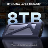 UGREEN M.2 NVMe SSD এনক্লোজার 20Gbps USB C 3.2 Gen 2 এক্সটার্নাল হার্ড ড্রাইভ কেস M Key B Key সামঞ্জস্যপূর্ণ স্টোরেজ (55150)