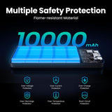 UGREEN 10000mAh Power Bank, 20W PD & QC3.0 Two-Way Fast Charging Portable Charger with USB-C Input/Output and Dual USB-A Ports, Slim External Battery Pack for iPhone, Samsung, Pixel & More – Black, IN Version (25742)