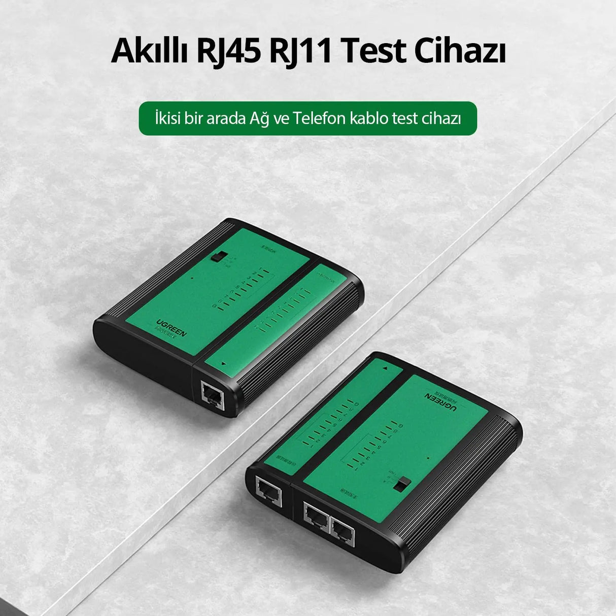 UGREEN Network Cable Tester LAN RJ45 RJ11 BNC Coaxial Ethernet Phone Cable Tester Remote Unit LED Indicators 10950