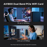UGREEN 75617 AX1800 dual band PCIe WiFi card in use