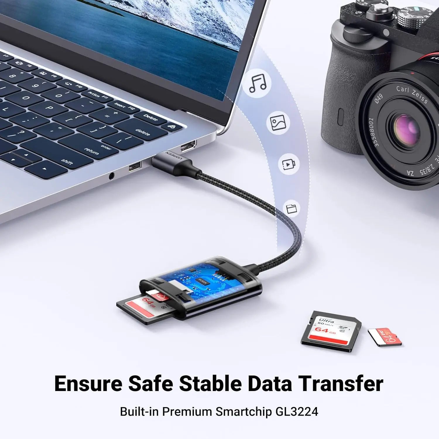 UGREEN USB 3.0 to SD TF Card Reader - Fast Data Transfer – Ugreen